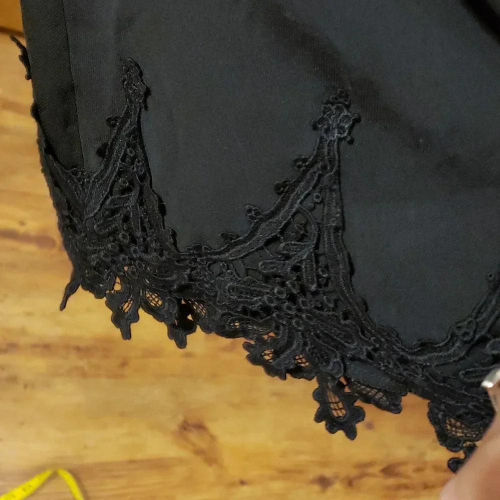 Mika mindel lace bell sleeve black zip up blazer